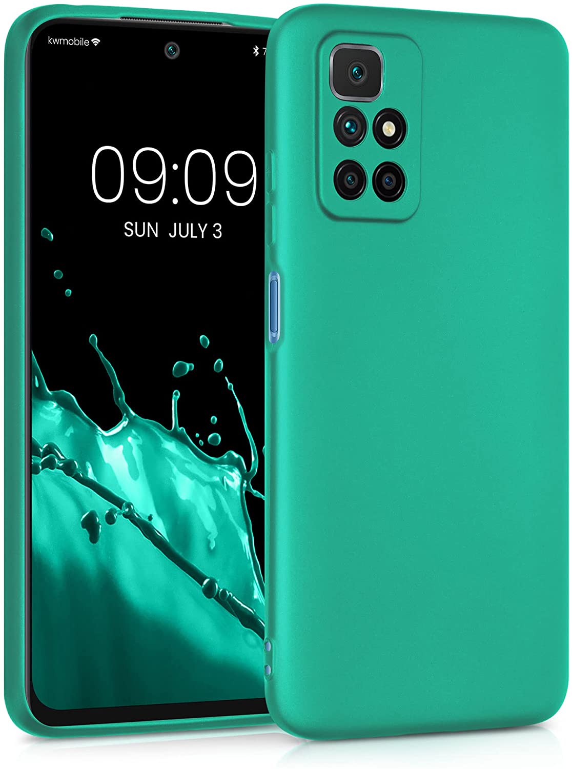 KW Xiaomi Redmi 10 Θήκη Σιλικόνης TPU - Metallic Turquoise - 56149.128