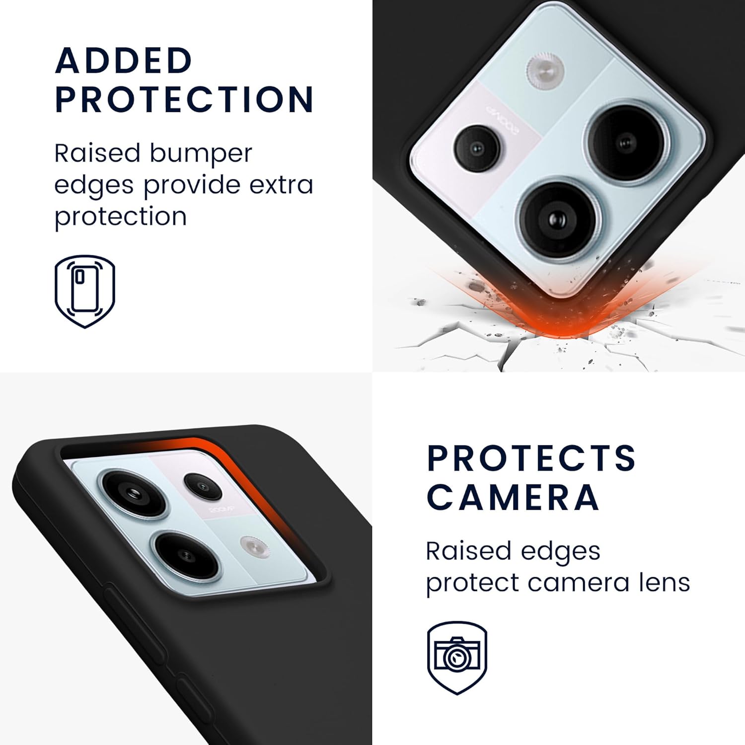 KW Xiaomi Redmi Note 13 Pro 5G / Poco X6 5G Θήκη Σιλικόνης Rubberized TPU - Black