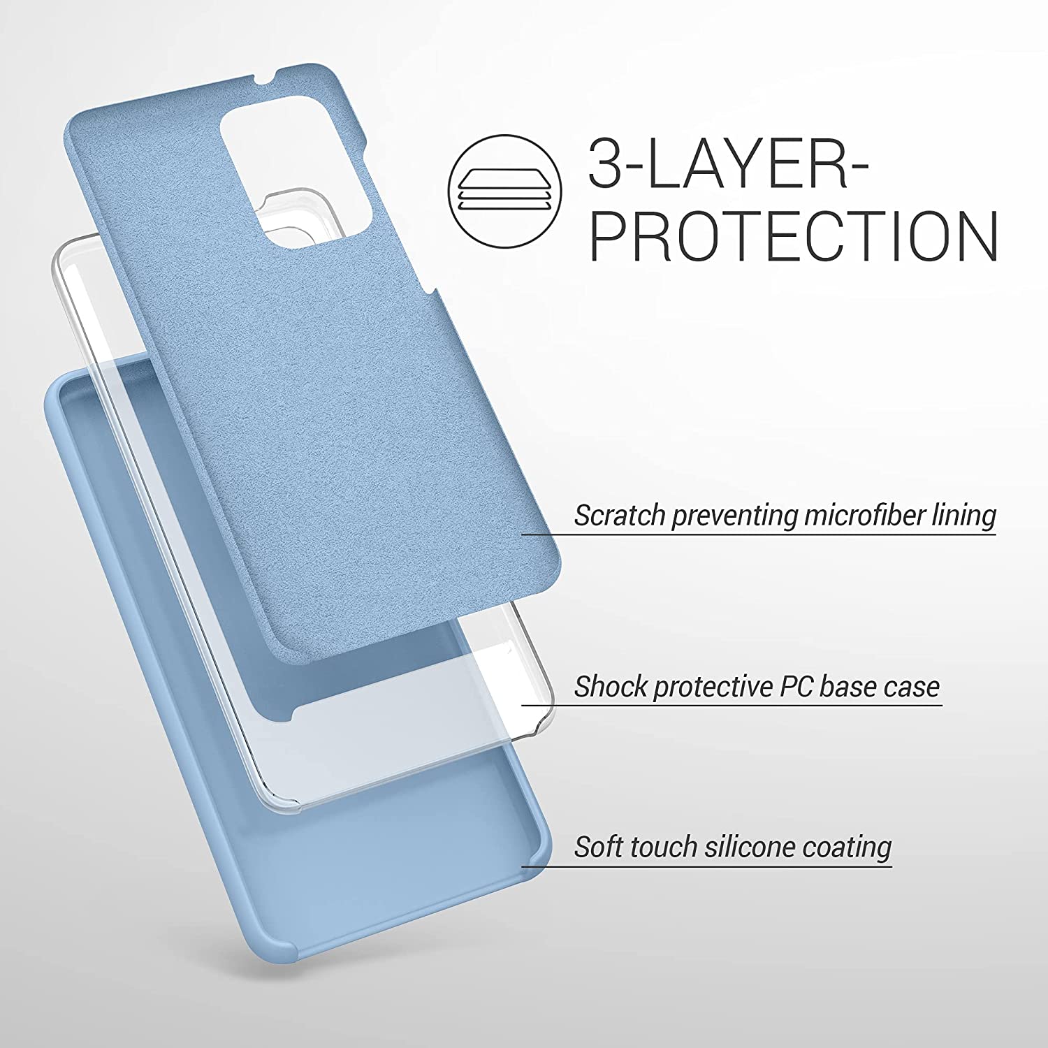 KW Samsung Galaxy A52 / A52 5G / A52s 5G Θήκη Σιλικόνης Rubber TPU - Dove Blue - 54347.161