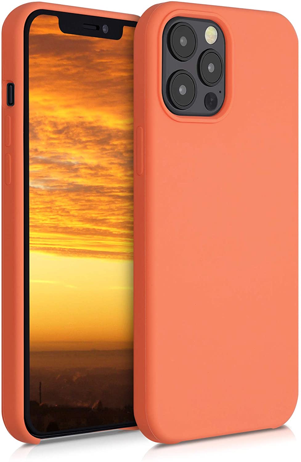 KW iPhone 12 Pro Max Θήκη Σιλικόνης Rubber TPU - Sunrise Orange - 52644.203