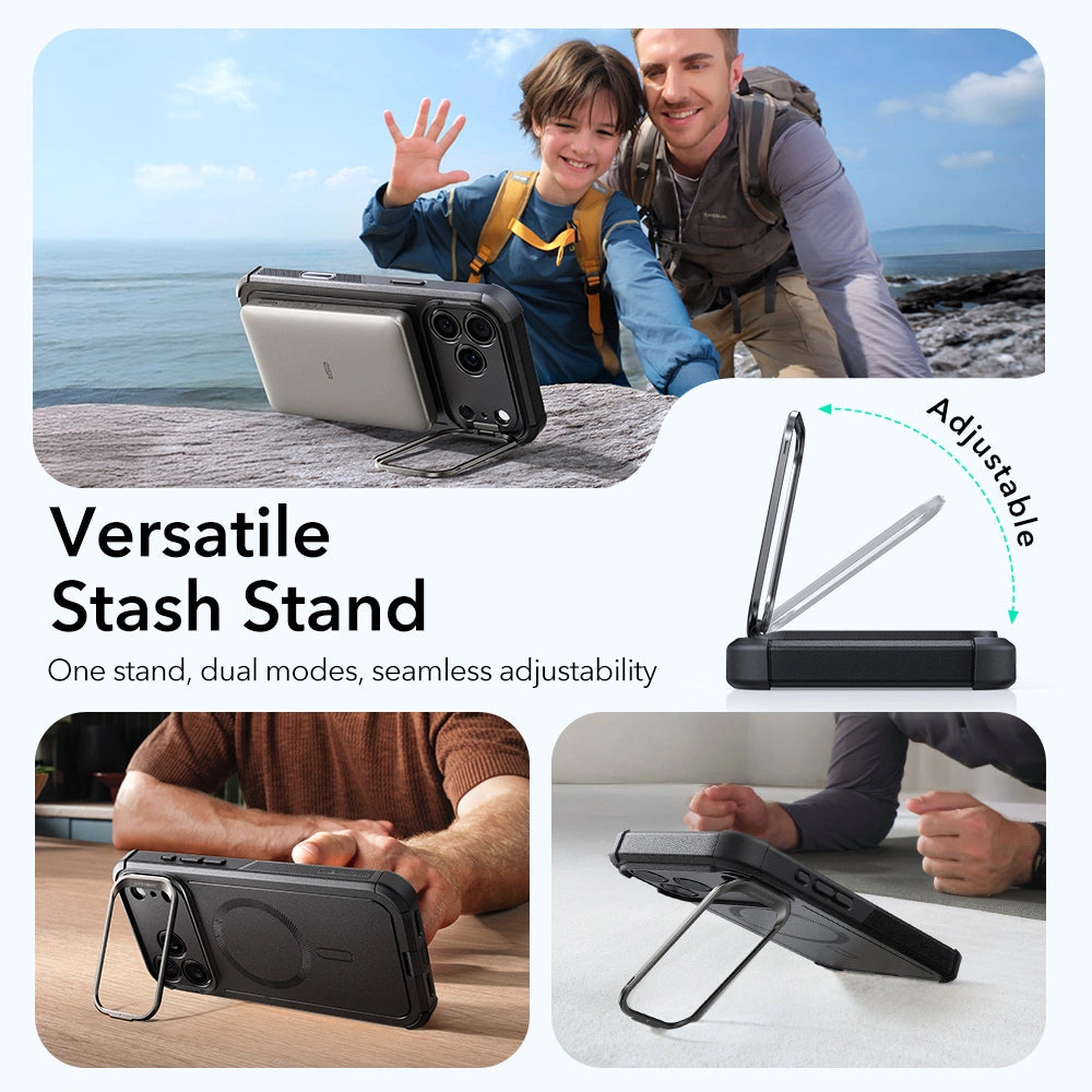 ESR iPhone 17 Pro Cyber Kickstand - Σκληρή Θήκη με Stand και MagSafe - Black