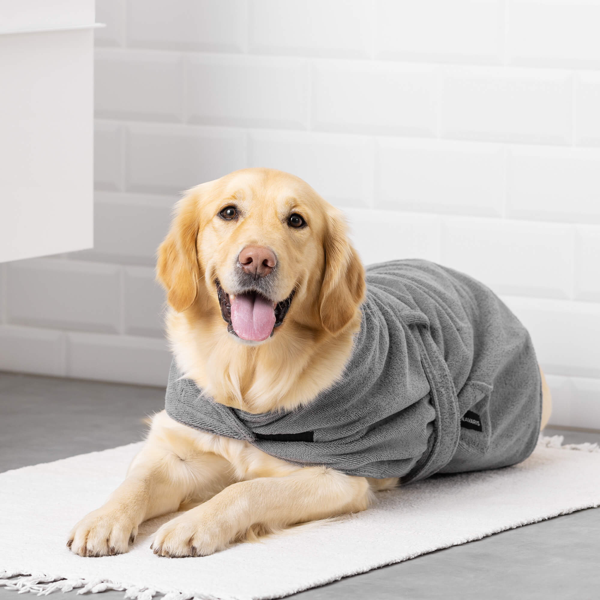 Navaris Μπουρνούζι Σκύλου - L - Grey - 56089.22.3