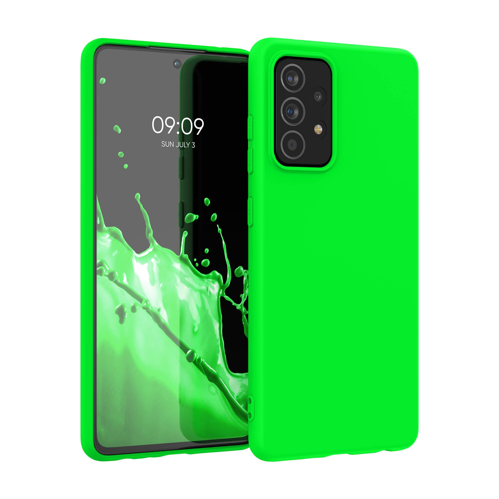 KW Samsung Galaxy A52 / A52 5G / A52s 5G Θήκη Σιλικόνης TPU - Neon Green - 54346.44