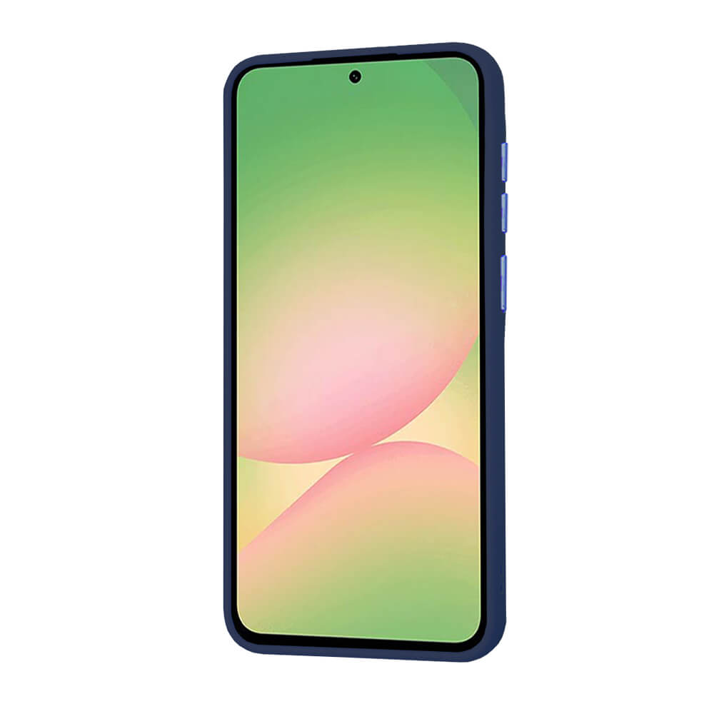 Techsuit Samsung Galaxy A56 5G - HaloFrost Series - Σκληρή Θήκη με Πλαίσιο Σιλικόνης - Deep Blue