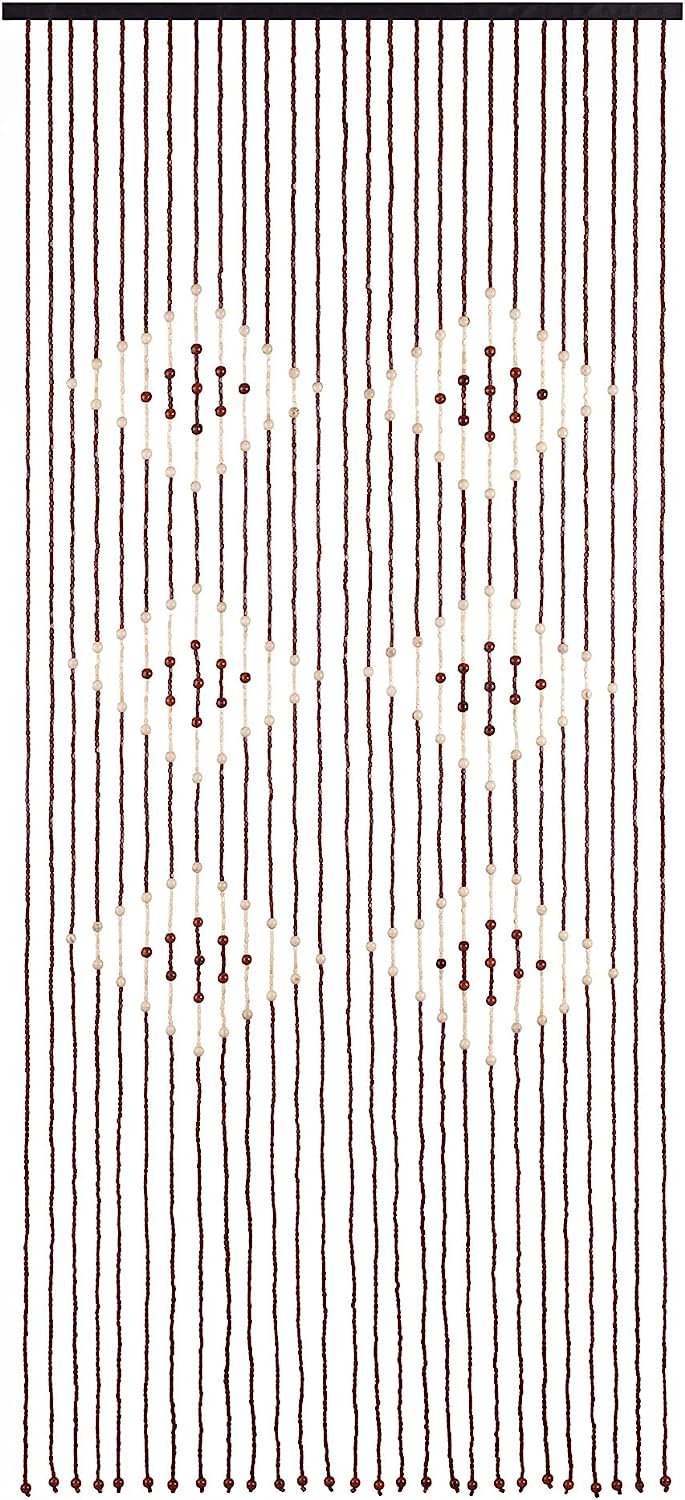 Navaris Κουρτίνα Πόρτας από Διακοσμητικές Ξύλινες Xάντρες - 90 x 200 cm - Brown - 60646.01