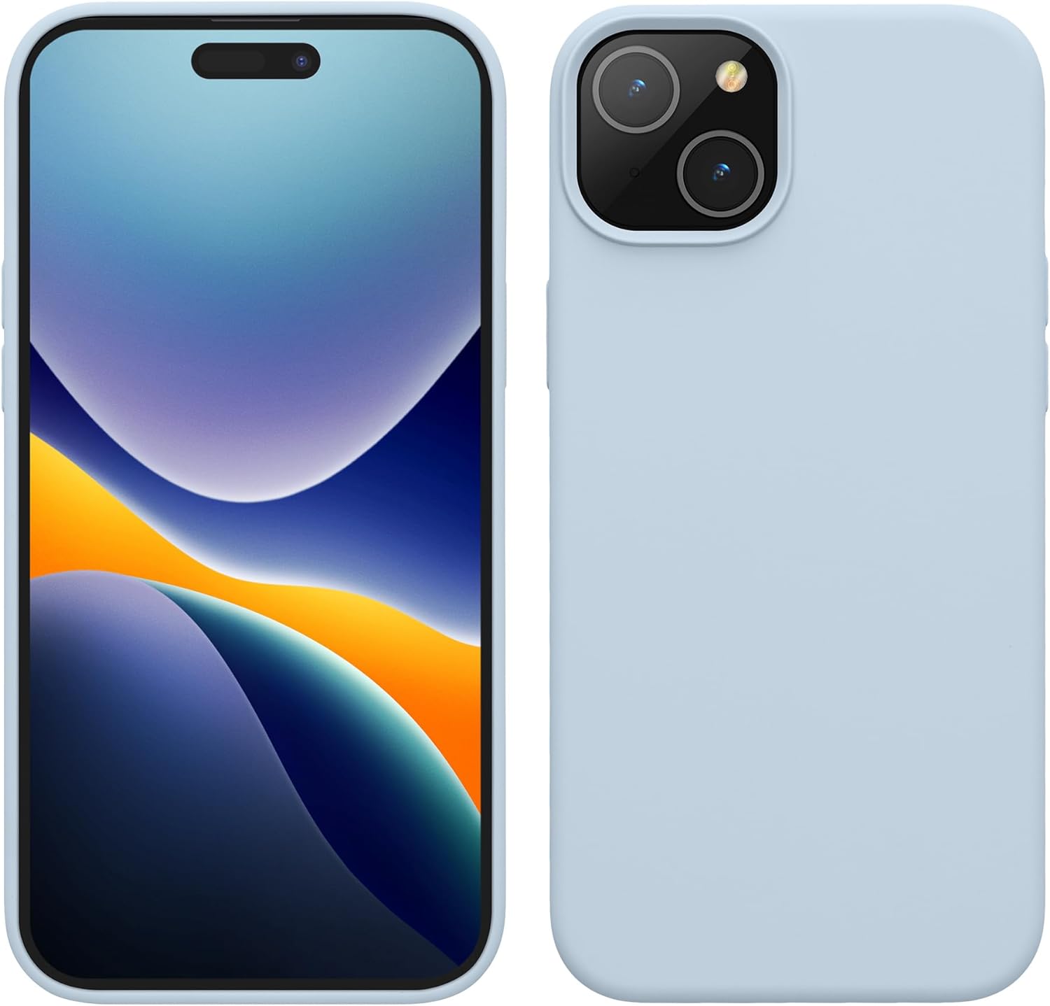KW iPhone 15 Plus Θήκη Σιλικόνης Rubberized TPU - Light Blue Matte - 61954.58
