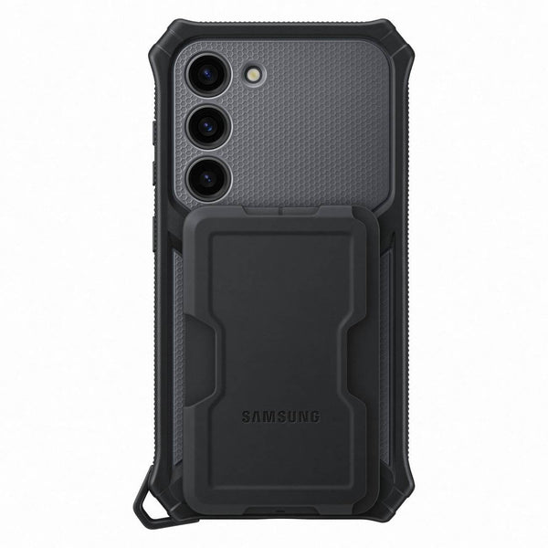 Samsung Rugged Gadget Samsung Galaxy S23 Σκληρή Θήκη με Stand και Υποδοχή για Κάρτα - Grey - EF - RS911CBEGWW