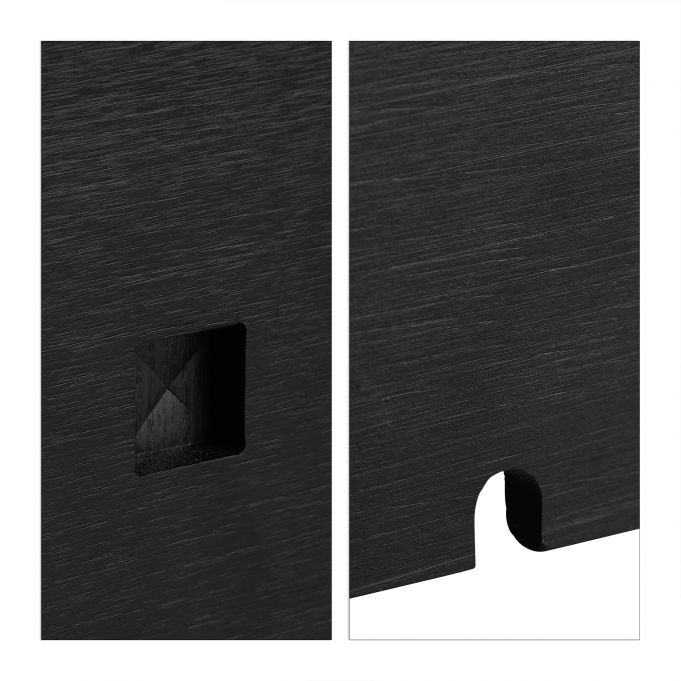 Relaxdays Κουτί Οργάνωσης Καλωδίων από Bamboo - Black - 4052025246723