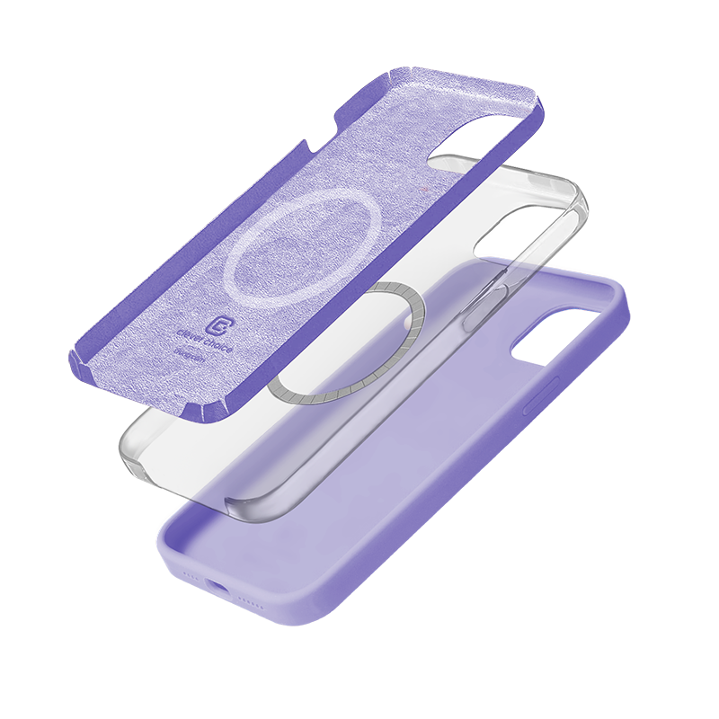Crong iPhone 14 Plus Color Cover Magnetic - Θήκη Σιλικόνης με MagSafe - Purple