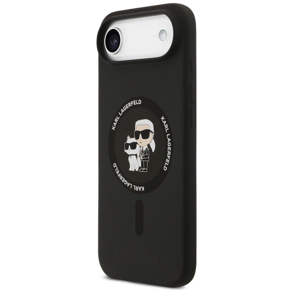 Karl Lagerfeld iPhone Air - Silicone Karl and Choupette Ring MagSafe Θήκη Σιλικόνης - Black - KLHMP17MSCMKCRHK
