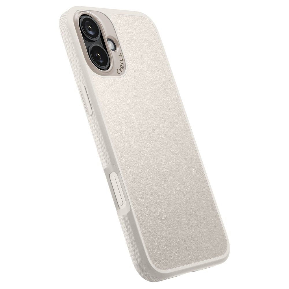 Spigen Cyrill iPhone 16 Kajuk Mag Θήκη με Επένδυση Συνθετικού Δέρματος και MagSafe - Cream