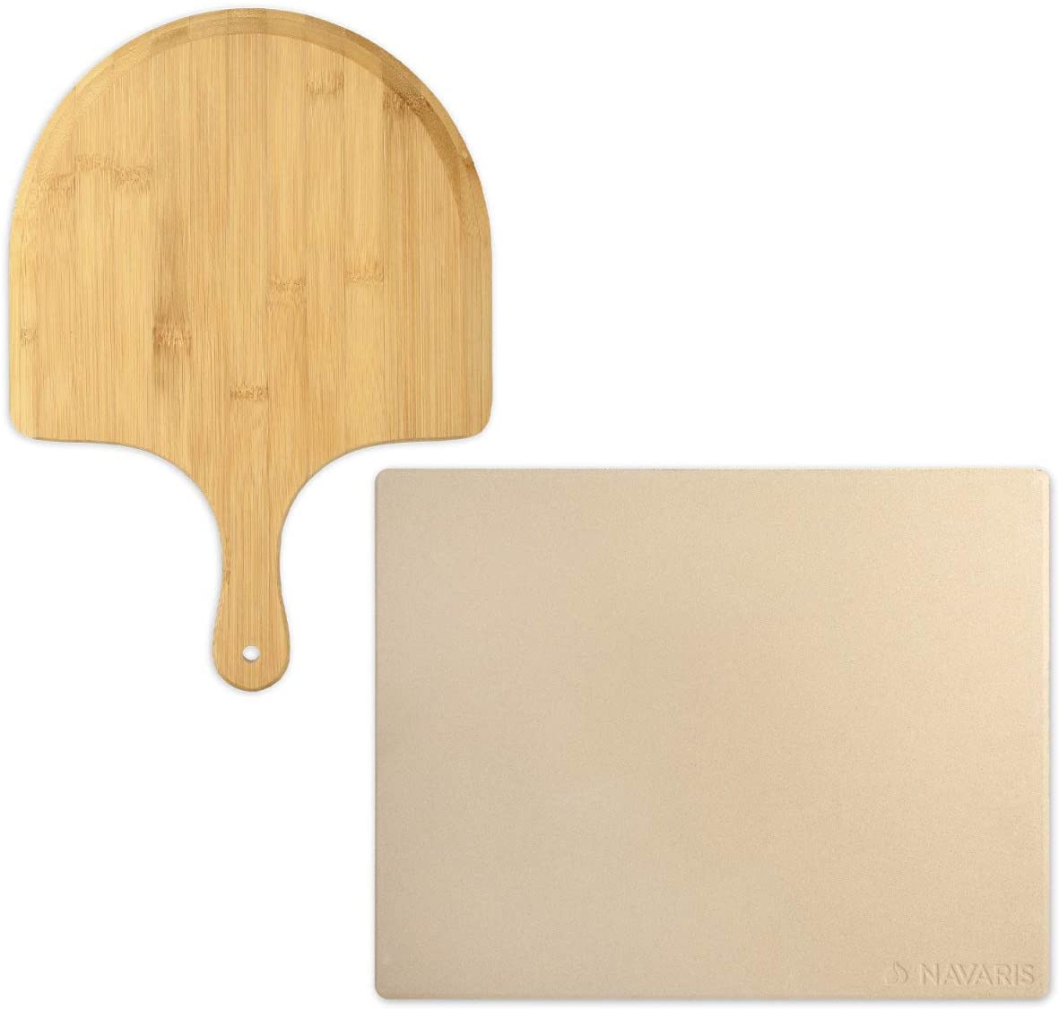 Navaris Σετ Πέτρα Ψησίματος και Ξύλινο Φτυάρι Πίτσας - 48593.01