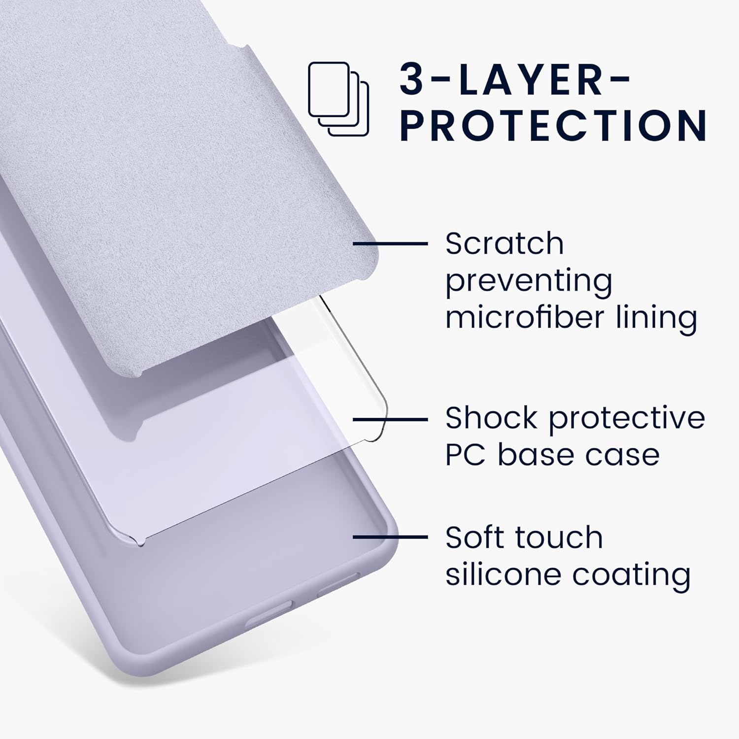 KW iPhone 15 Pro Θήκη Σιλικόνης Rubberized TPU - Pastel Lavender