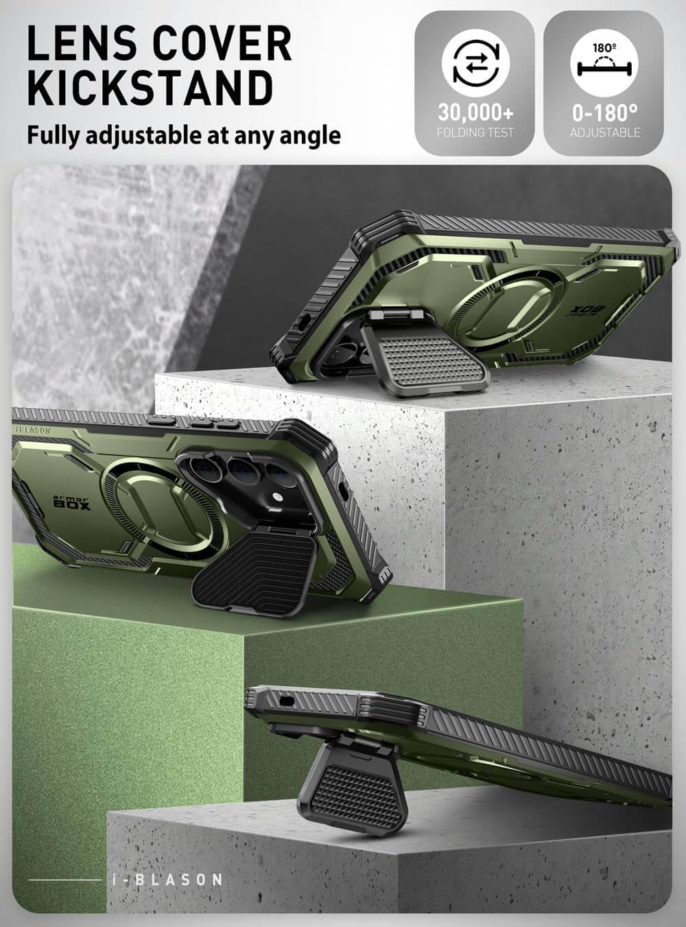 Supcase Samsung Galaxy S24 Plus - Armorbox MagSafe - Σκληρή Θήκη με Προστασία Οθόνης / Καμερών και Stand - Green