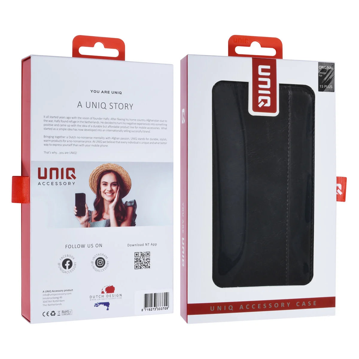 Tuniq iPhone 15 Plus / 14 Plus - Θήκη Πορτοφόλι από Δερματίνη με Stand - Μαύρο