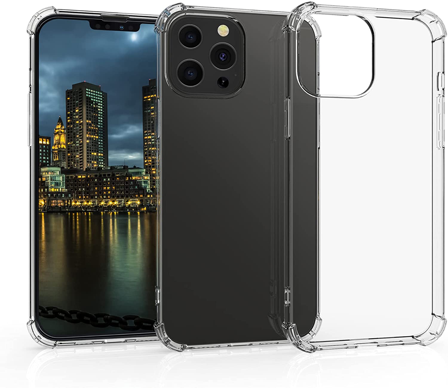 KW iPhone 13 Pro Max Θήκη Σιλικόνης TPU με Ενισχυμένες Γωνίες - Διάφανη - 55973.03