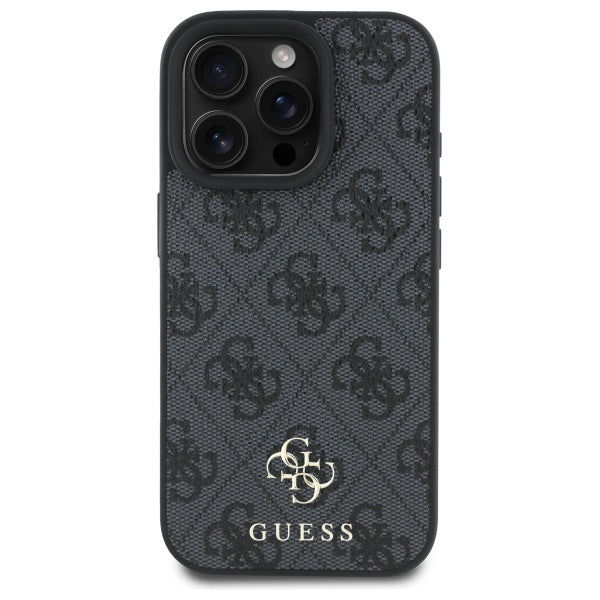 Guess iPhone 16 Pro - 4G Small Classic - MagSafe Θήκη με Επένδυση Συνθετικού Δέρματος - Black - GUHMP16LP4SM4MK