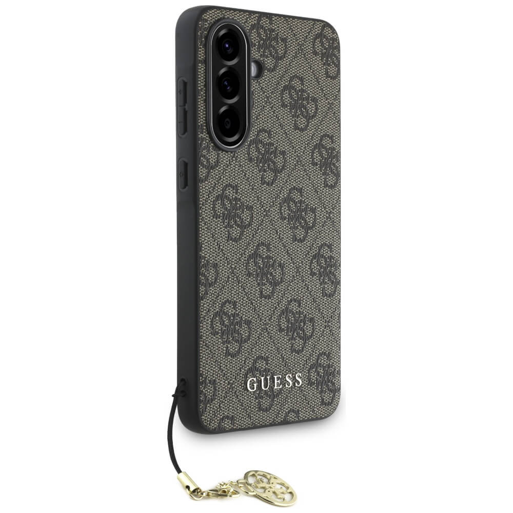 Guess Samsung Galaxy A36 5G - 4G Charms Collection - Θήκη με Επένδυση Συνθετικού Δέρματος - Brown - GUHCSA36GF4GBR