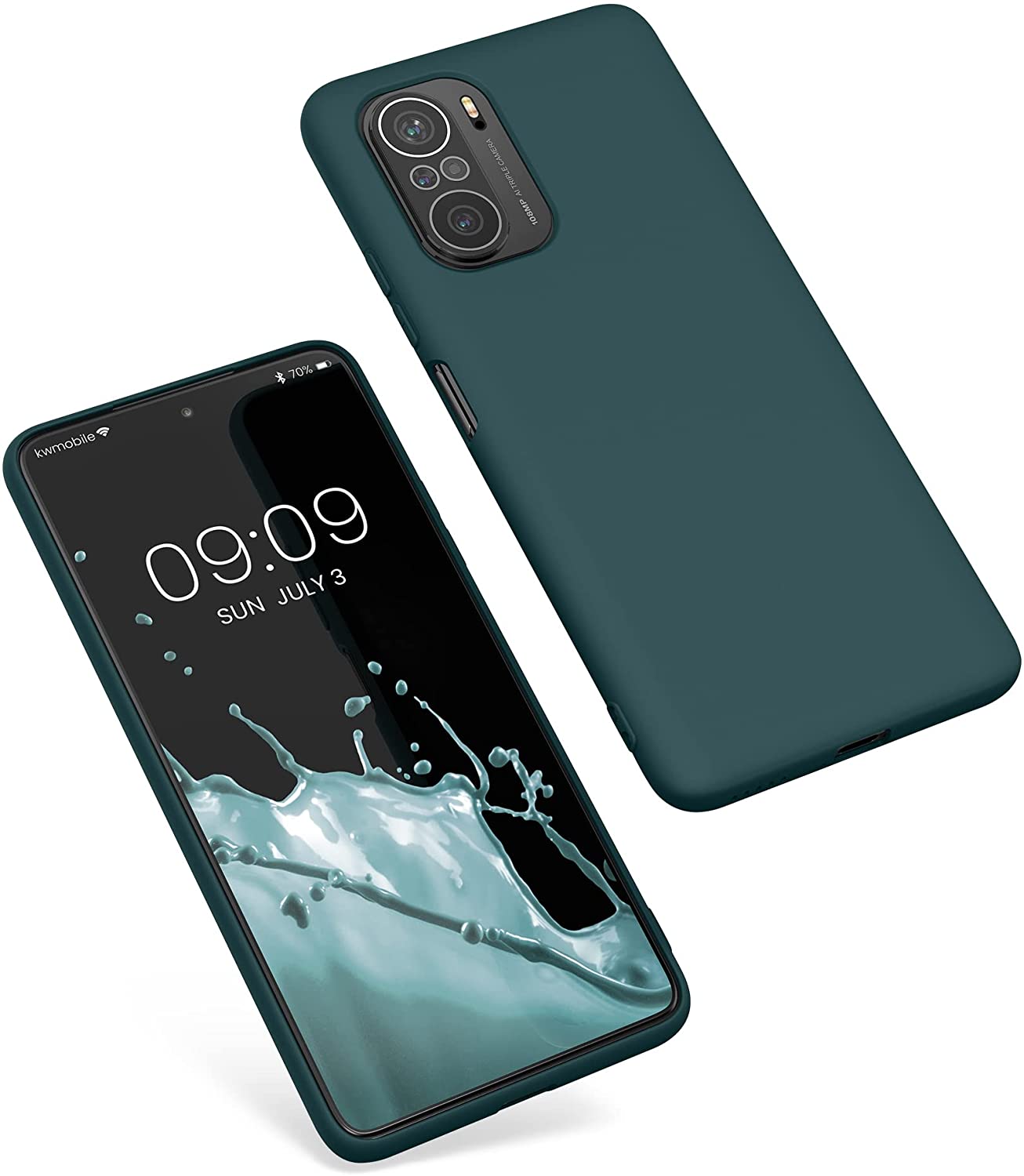 KW Xiaomi Poco F3 / Mi 11i Θήκη Σιλικόνης Rubberized TPU - Petrol Matte - 56572.57