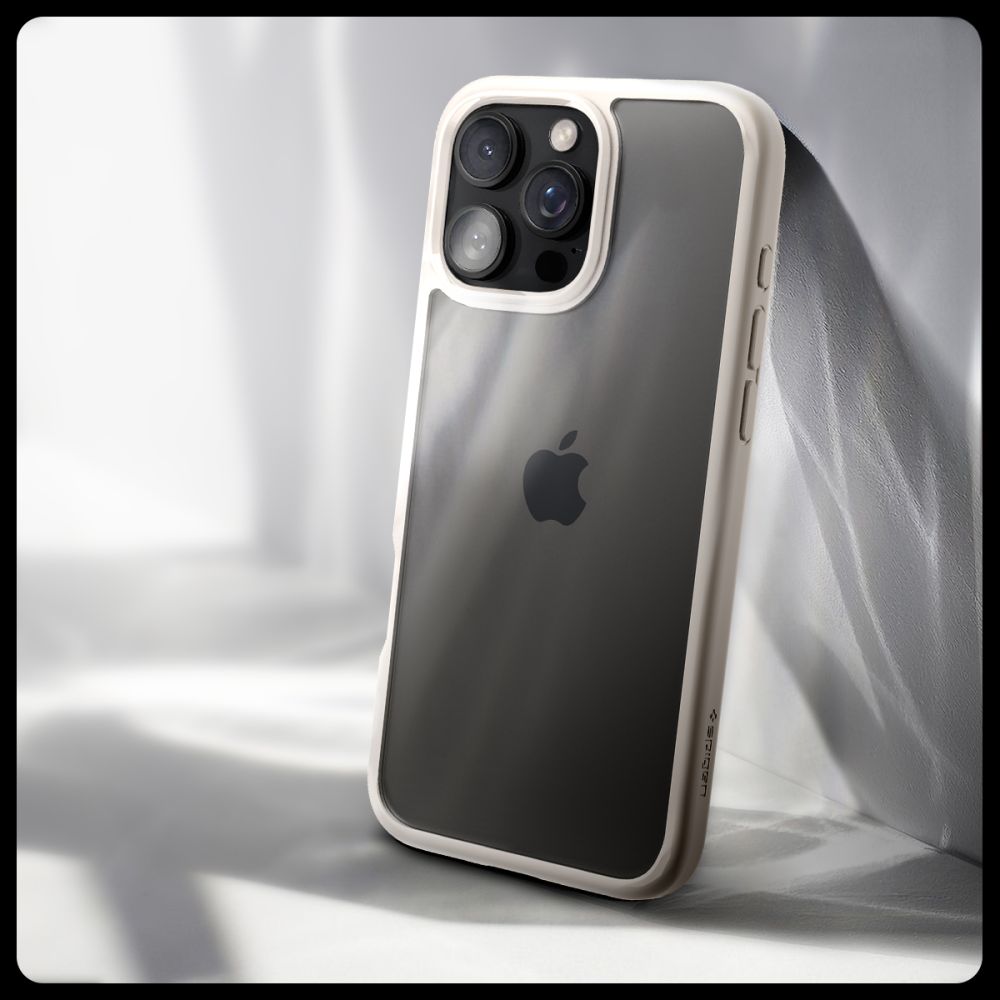 Spigen iPhone 16 Pro Max Ultra Hybrid Σκληρή Θήκη με Πλαίσιο Σιλικόνης - Natural Titanium