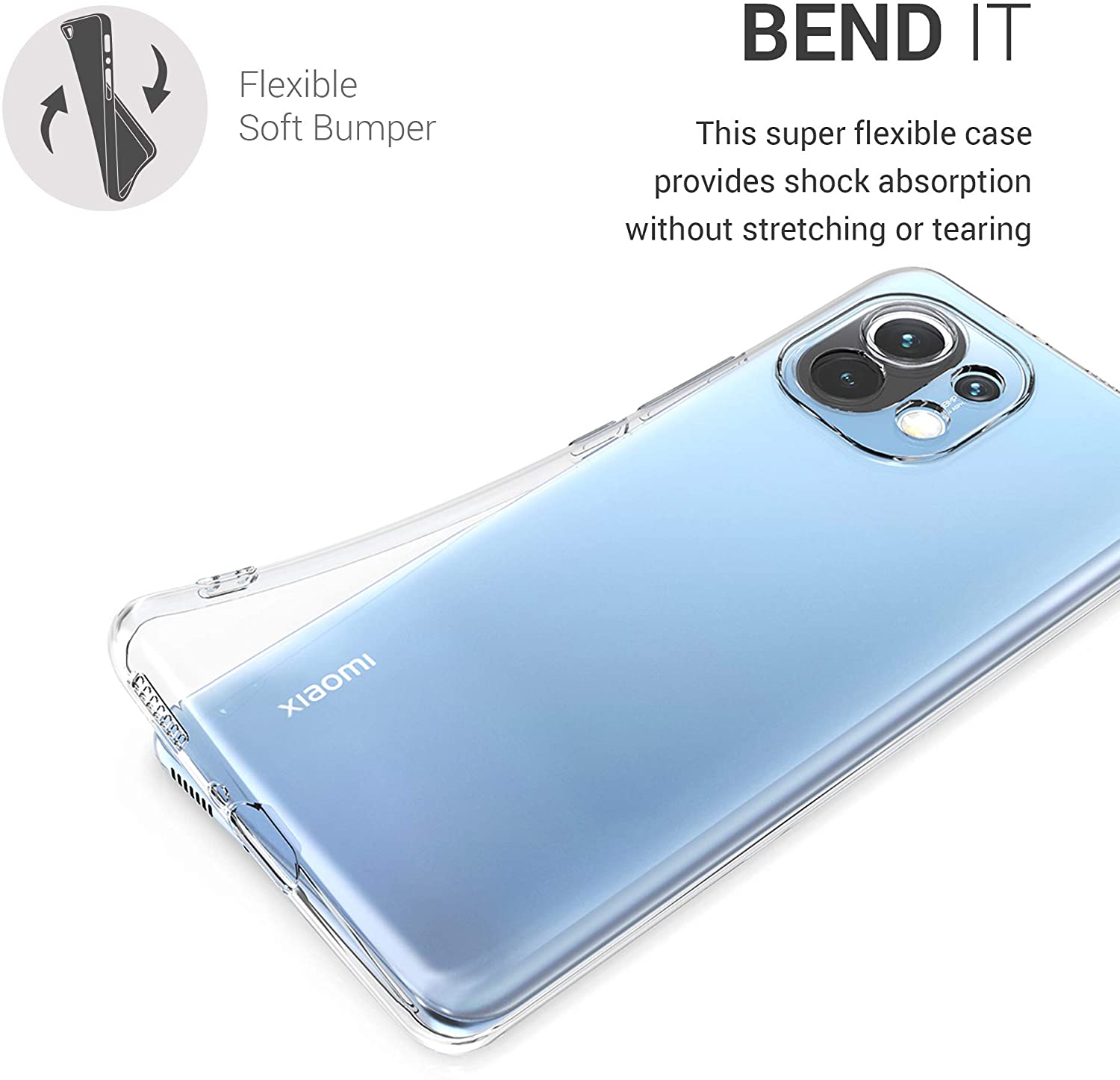 KW Xiaomi Mi 11 Θήκη Σιλικόνης TPU - Διάφανη - 54191.03