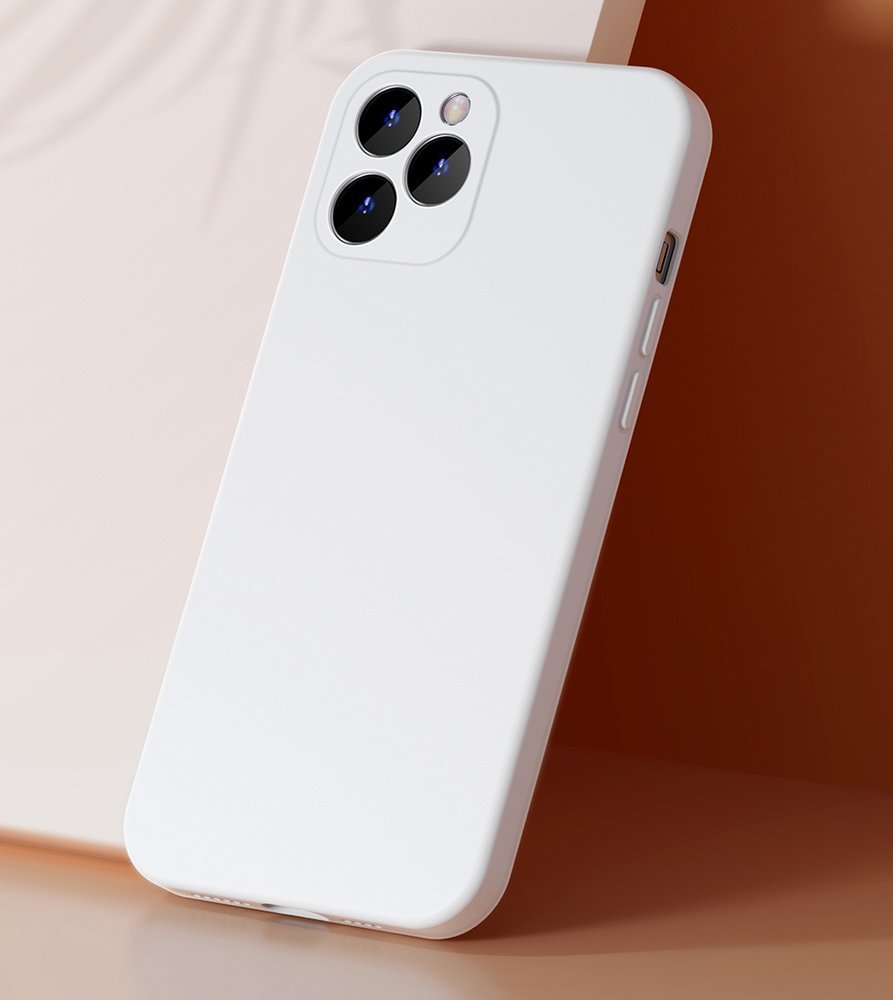 Baseus iPhone 12 Pro Jelly Liquid Silica Gel Θήκη Σιλικόνης - Ivory White - WIAPIPH61P-YT02