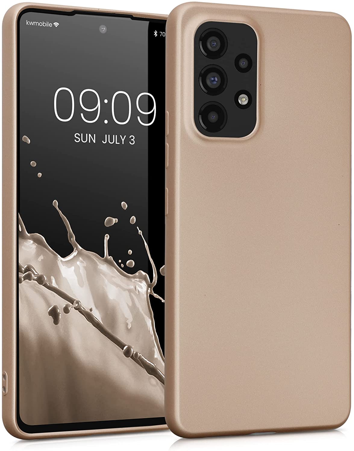 KW Samsung Galaxy A53 5G Θήκη Σιλικόνης TPU - Metallic Gold - 57958.66