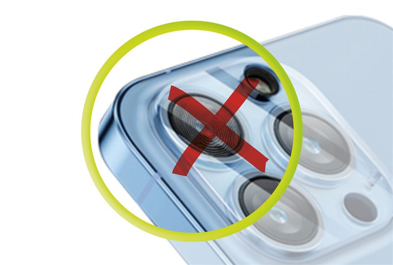 Mobile Origin iPhone 13 Pro / iPhone 13 Pro Max Easy Lens Full Cover 9H Αντιχαρακτικό Γυαλί για την Κάμερα - Διάφανο