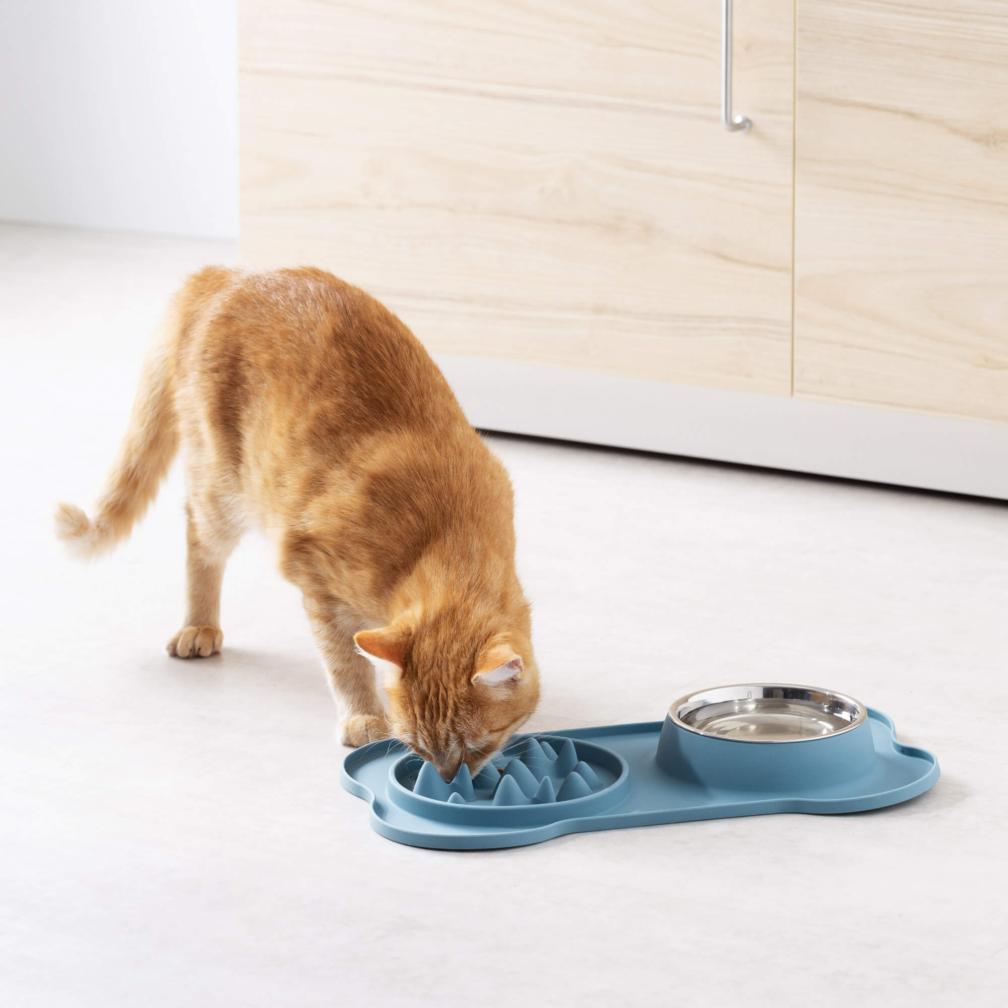 Navaris Slow-Feeder Μπολ Αργής Κατάποσης από Σιλικόνη - Blue - 55133.17