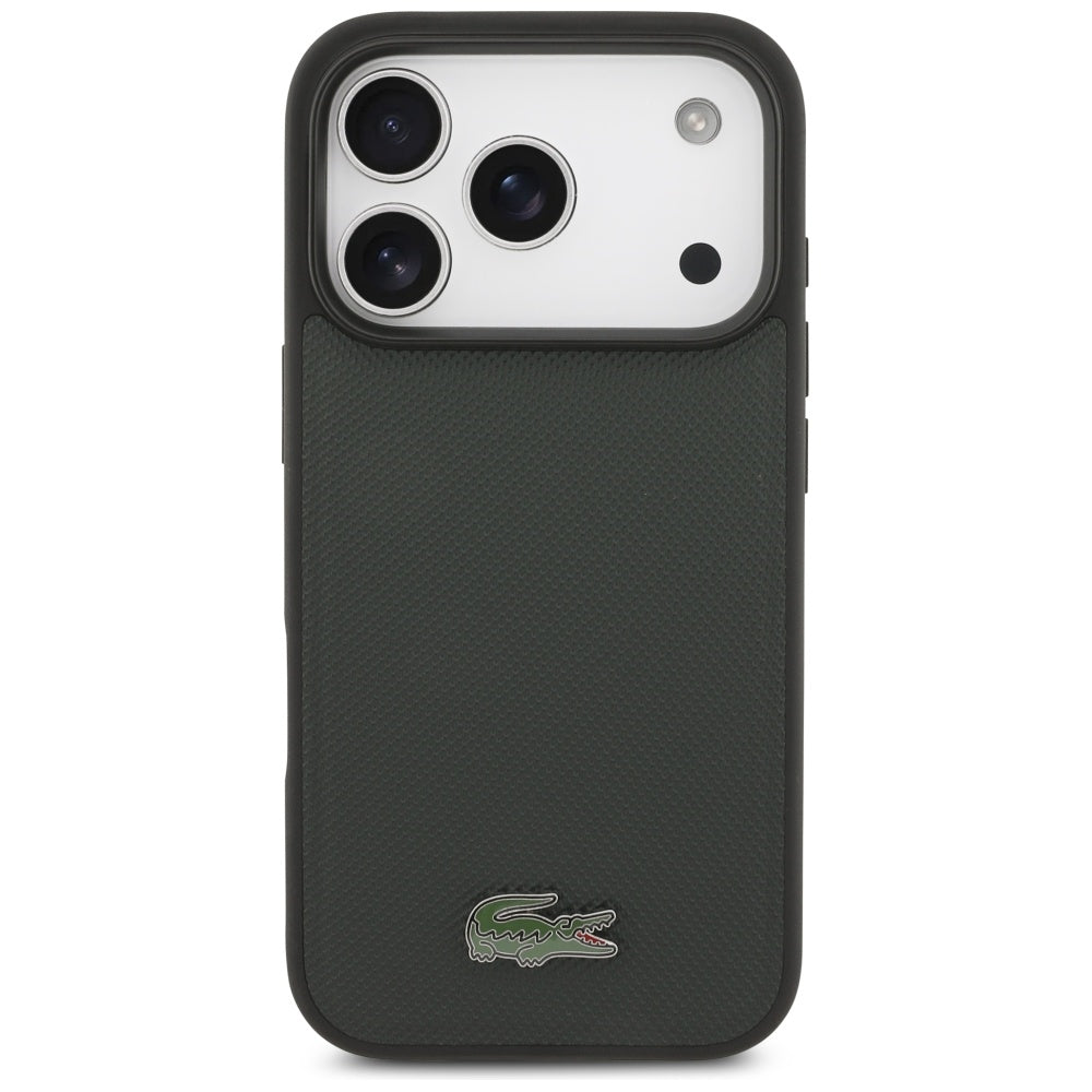 Lacoste iPhone 17 Pro - Petit Pique Lacquer Logo MagSafe - Σκληρή Θήκη με Πλαίσιο Σιλικόνης - Green