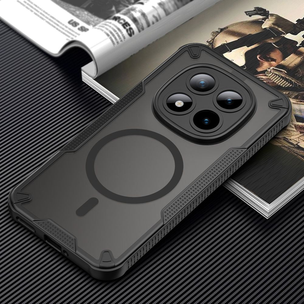 Tech - Protect Xiaomi Redmi Note 15 Pro+ 5G / Poco M8 Pro - Σκληρή Θήκη με Πλαίσιο Σιλικόνης - Rugged Shield MagSafe - Matte Black