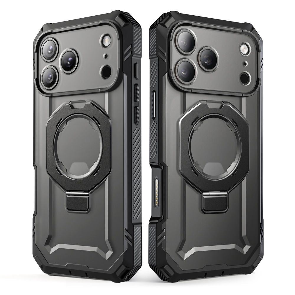 Supcase iPhone 18 Pro Max / iPhone 17 Pro Max - Σκληρή Θήκη με Προστασία Οθόνης και MagSafe / Stand - Grip Pro Mag - Black