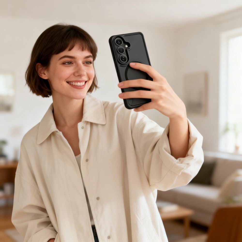 Tech - Protect Samsung Galaxy S26 - Σκληρή Θήκη με Πλαίσιο Σιλικόνης και Σταντ - Magrack MagSafe - Matte Black