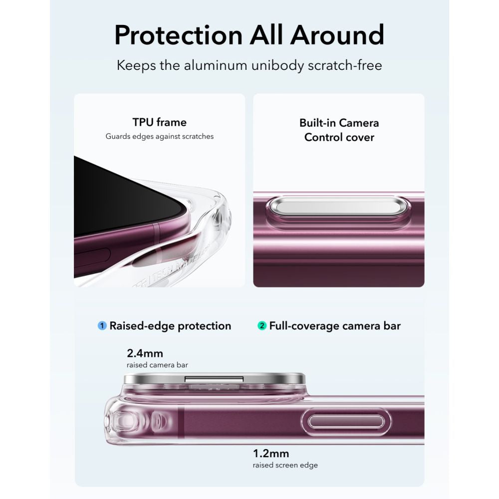 ESR iPhone 18 Pro / iPhone 17 Pro - Σκληρή Θήκη MagSafe με Πλαίσιο Σιλικόνης και Σταντ - Classic Hybrid Kickstand - Clear