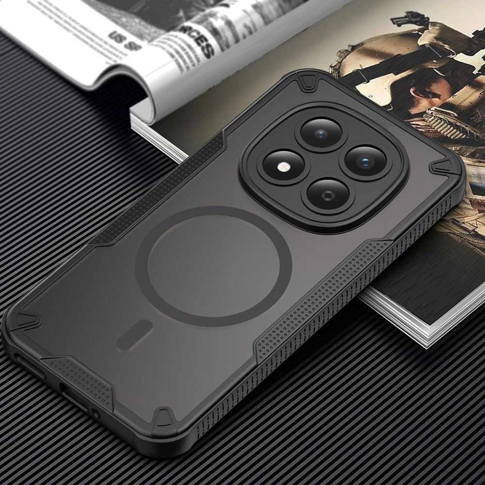 Tech - Protect Xiaomi Redmi Note 15 Pro 5G - Σκληρή Θήκη με Πλαίσιο Σιλικόνης - Rugged Shield MagSafe - Matte Black