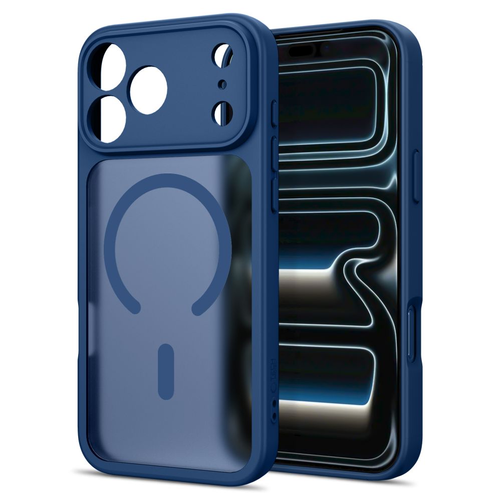 Tech-Protect iPhone 17 Pro / 18 Pro - Σκληρή Θήκη με Πλαίσιο Σιλικόνης και MagSafe - BasicMag - Matte Deep Blue
