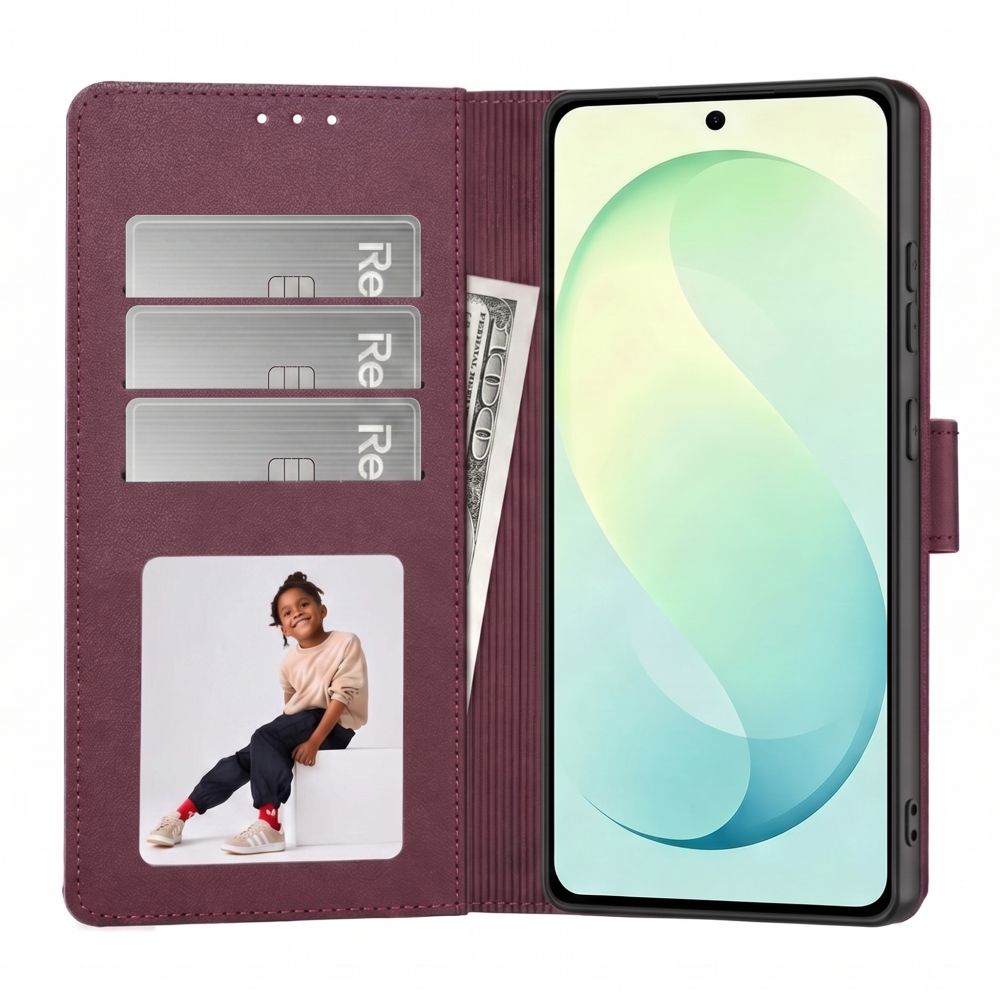 Tech-Protect Samsung Galaxy S26 FE - Θήκη Πορτοφόλι Stand από Δερματίνη - Wallet - Mulberry