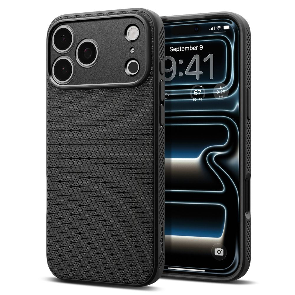 Spigen iPhone 18 Pro / iPhone 17 Pro - Θήκη Σιλικόνης - Liquid Air - Matte Black