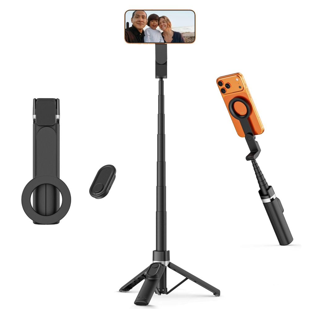 Tech-Protect Ασύρματο MagSafe Bluetooth Selfie Stick με Τρίποδο και Τηλεχειριστήριο - L11S - Black