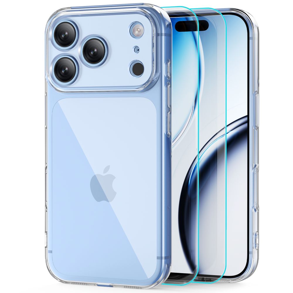 Tech-Protect iPhone 17 Pro Max / iPhone 18 Pro Max - Σετ με Θήκη TPU και 2 Αντιχαρακτικά Γυαλιά Οθόνης - Flexair / Glass Fit - Clear
