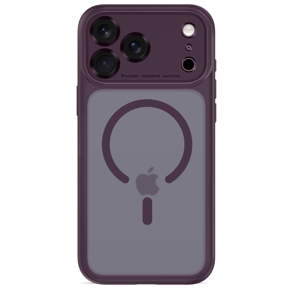 Tech-Protect iPhone 18 Pro / iPhone 17 Pro - Σκληρή Θήκη με Πλαίσιο Σιλικόνης και MagSafe - MagPeak MagSafe CC - Matte Dark Cherry