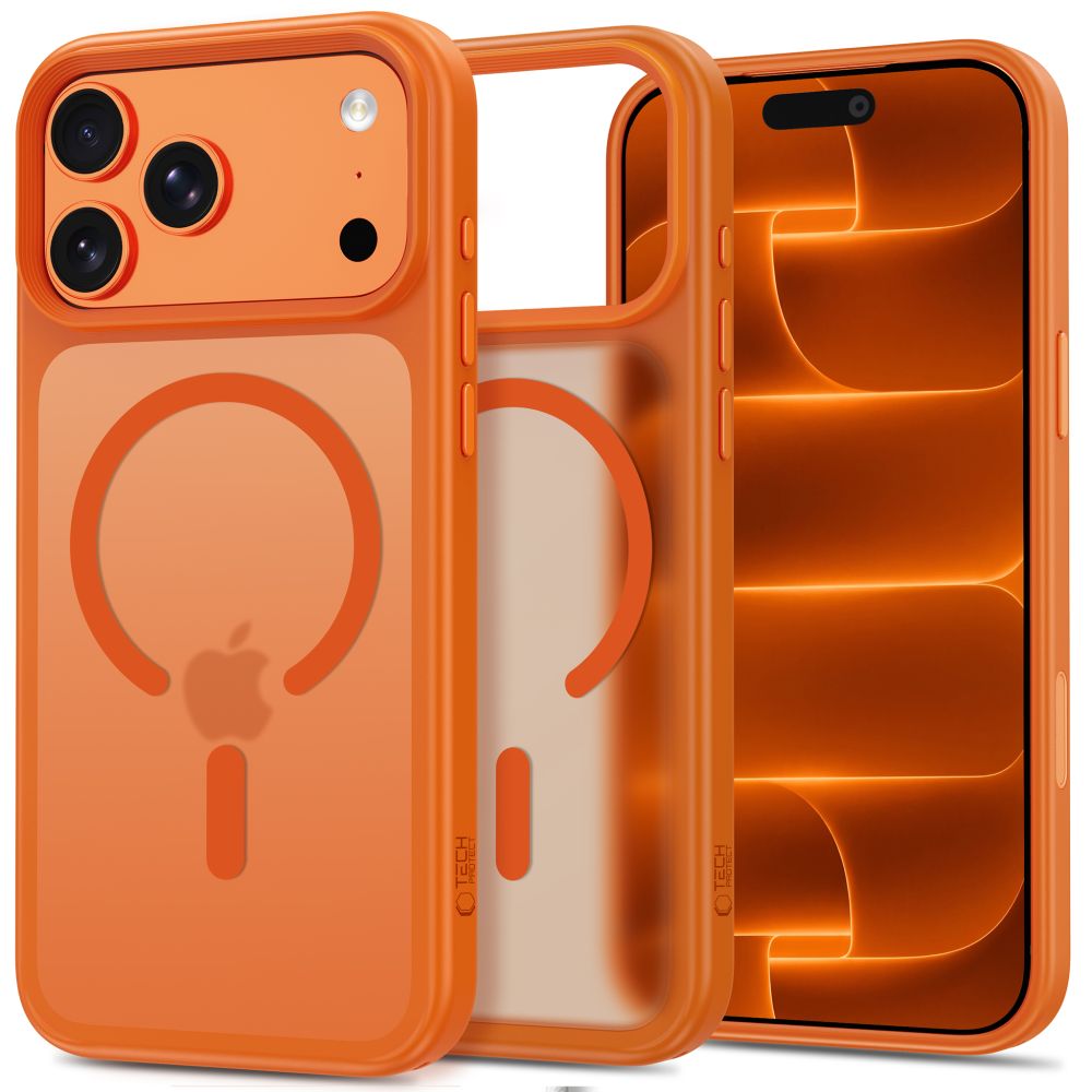 Tech-Protect iPhone 18 Pro Max / iPhone 17 Pro Max - Σκληρή Θήκη MagSafe με Πλαίσιο Σιλικόνης - MagMat MagSafe CC - Matte Cosmic Orange