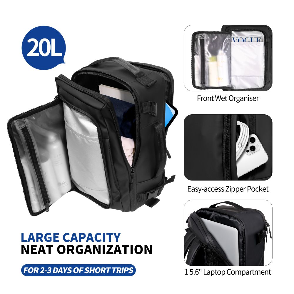 Tech-Protect Σακίδιο Καμπίνας για Laptop - 20L - Defender S50 - Black