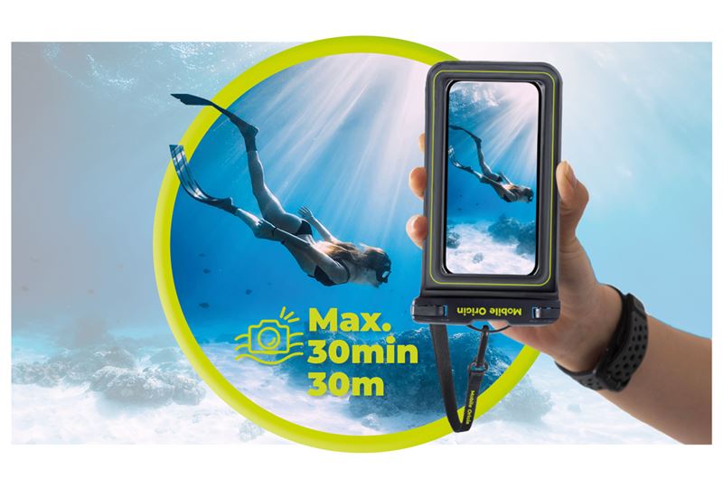 Mobile Origin Universal Αδιάβροχη Θήκη για Smartphones 6.8'' - Black / Green