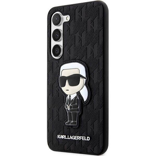 Karl Lagerfeld Samsung Galaxy S23+ - Saffiano Monogram Ikonik Σκληρή Θήκη - Black - KLHCS23MSAKLHKPK - likebrands.gr