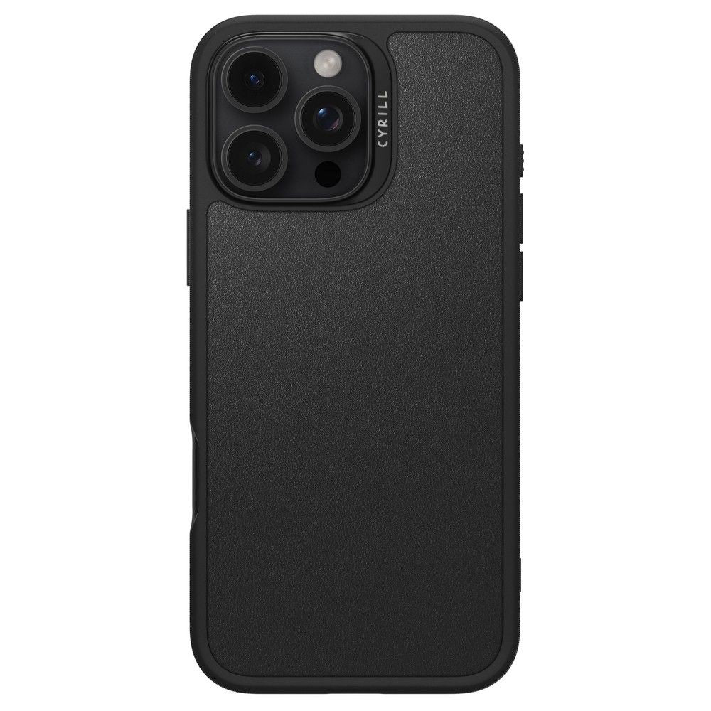 Spigen Cyrill iPhone 16 Pro Kajuk Mag Θήκη με Επένδυση Συνθετικού Δέρματος και MagSafe - Black