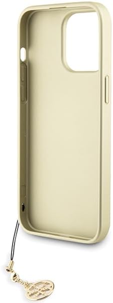 Guess iPhone 15 Pro Max - 4G Charms Collection Θήκη με Επένδυση Συνθετικού Δέρματος - Grey - GUHCP15XGF4GGR