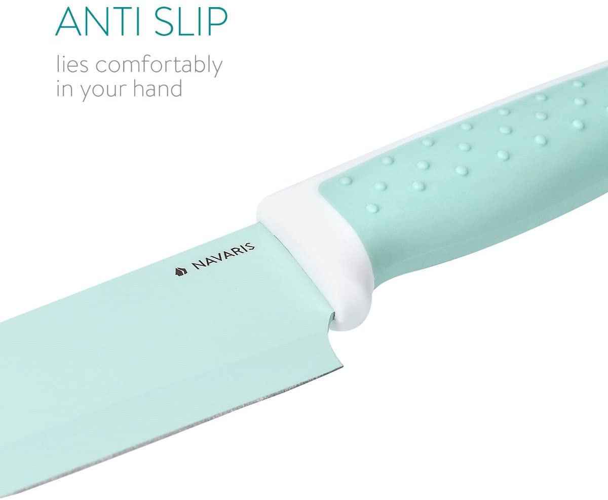 Navaris Σετ με 5 Μαχαίρια και 1 Αποφλοιωτή - Green / Brown - 43114