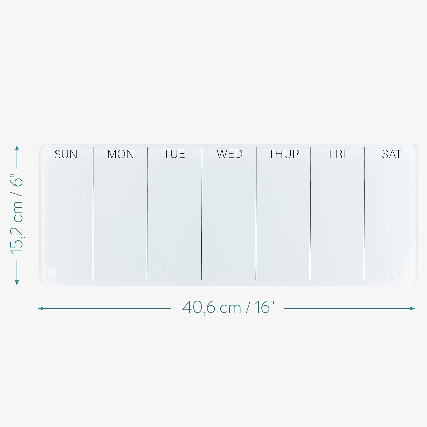 Navaris Επιτραπέζιος Εβδομαδιαίος Γυάλινος Πίνακας Χρονοδιαγράμματος - White - 54819.01