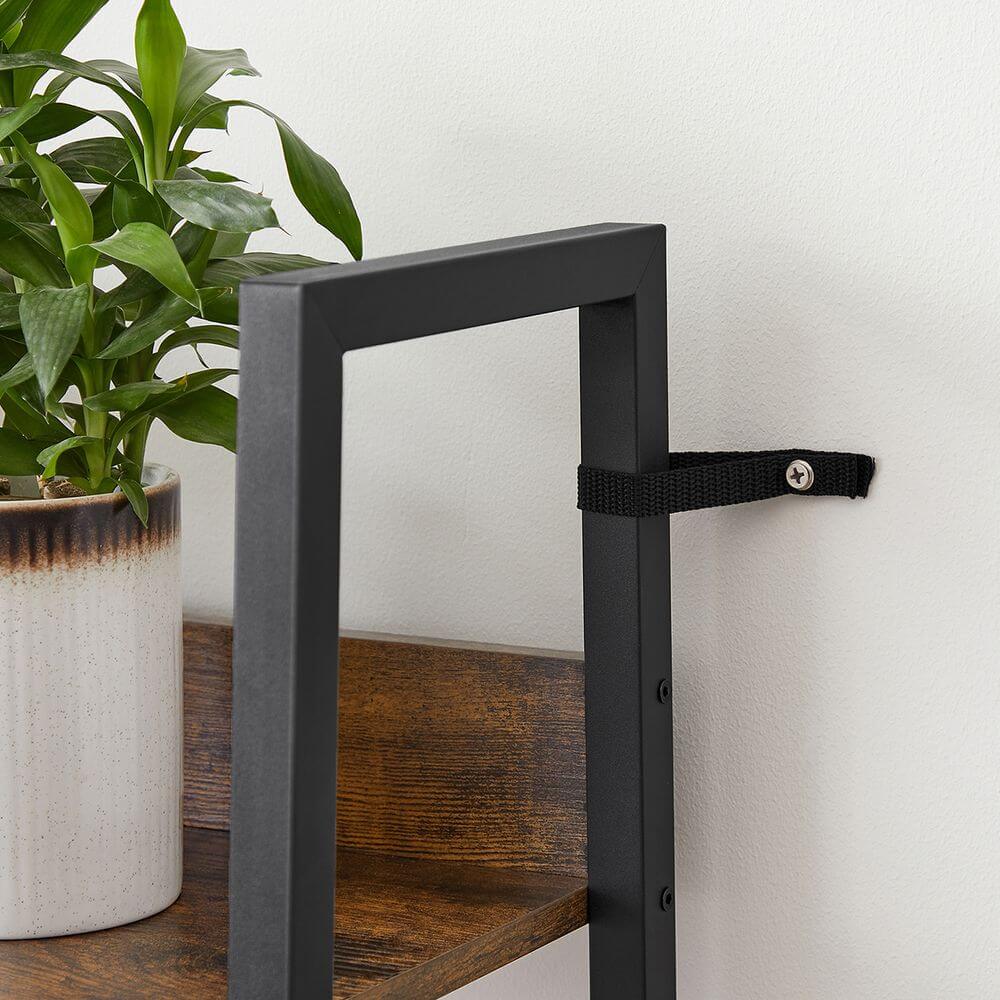 Vasagle Λεπτή Ραφιέρα με 4 Ράφια - 33.8 x 30 x 140 cm - Vintage Brown / Black - LLS108B01